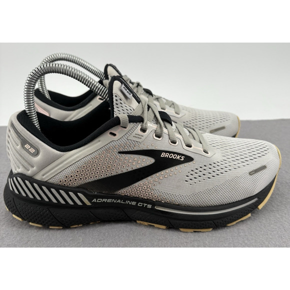 Brooks Adrenaline GTS 22 Womens 8 Shoes Gray Sneaker Running 1203531B035 - Picture 5 of 16